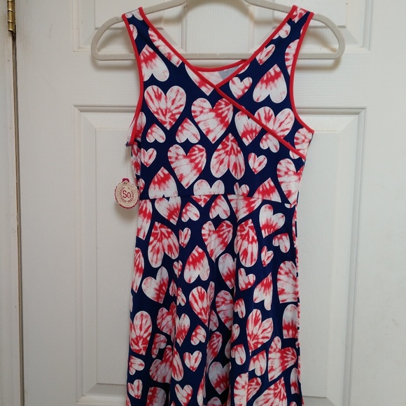 SO Other - NWT So Tank dress with tie dye hearts